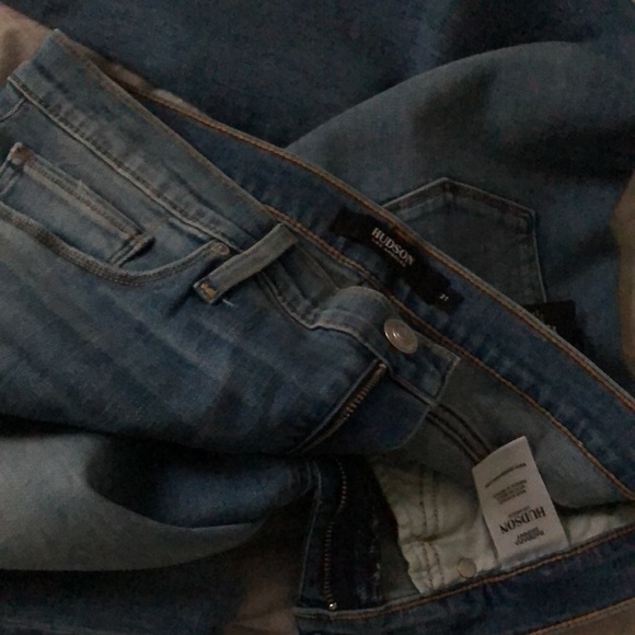 💥HP💥 HUDSON Los Angeles Barbara  Skinny front slit raw hem sz 31 - Picture 10 of 12